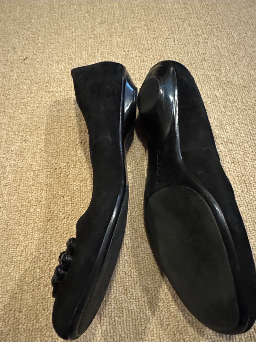 Alfani Black Suede Embellished Ballet Flats - Picture 2 of 5